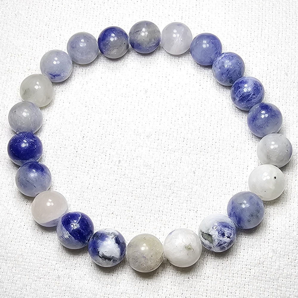 Serene Blue and White Gemstone Bracelet